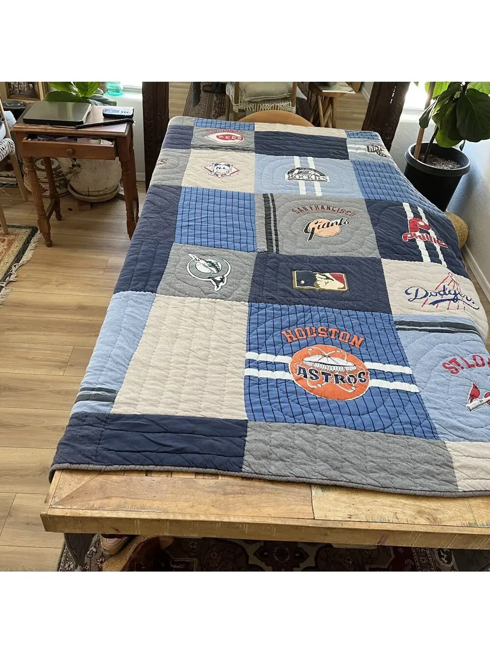Pottery Barn Teen Quilt Full MLB Baseball National League 78